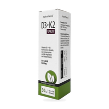 Load image into Gallery viewer, Nutrimexx Vitamin D3+K2 Spray – Verpackung – Seitenansicht
