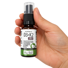 Load image into Gallery viewer, Nutrimexx Vitamin D3+K2 Spray – Sprayflasche in der Hand – Größenansicht
