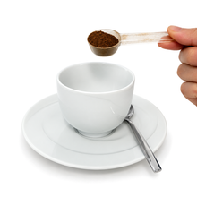 Load image into Gallery viewer, Nutrimexx Vitalpilz Espresso – Pulver und Messlöffel im Detail
