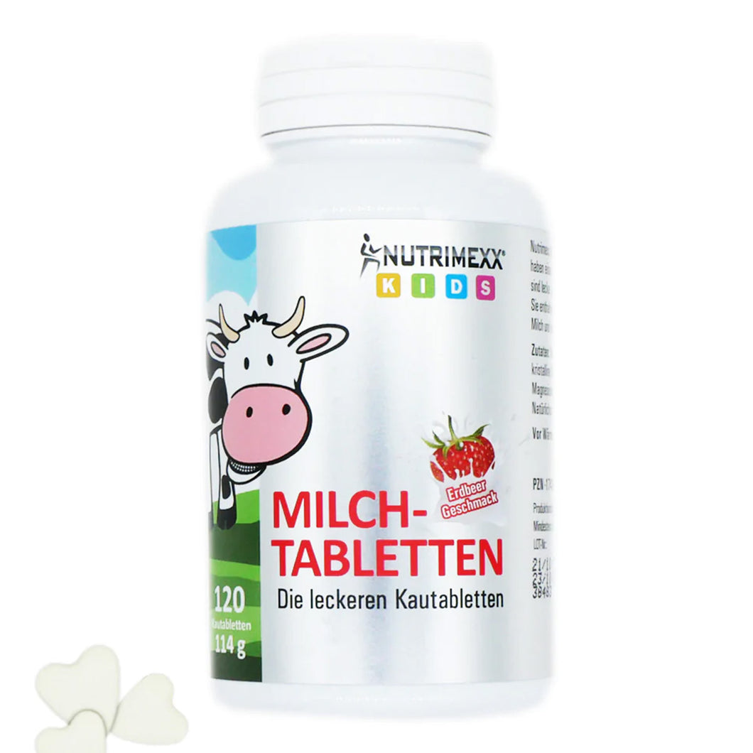 NUTRIMEXX Kids milk tablets strawberry flavor 120 pieces